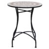 Best 60cm Mosaic Round Bistro Table Side Bar Table Patio Garden Outdoor Balcony Furniture - Image 11