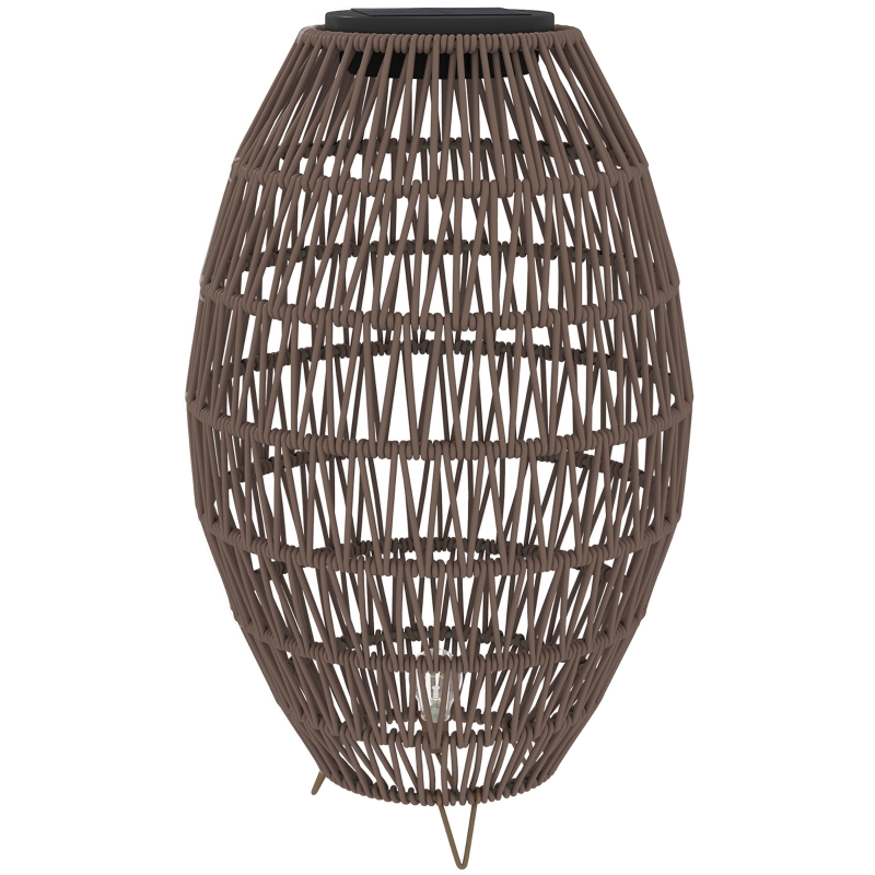 Best Rattan Solar Lamp, Garden Solar Lantern with Auto On/Off Light, IP44 Waterproof, Decorative Outdoor Rattan Lamp for Porch, Pathway, Dark Brown - Image 11