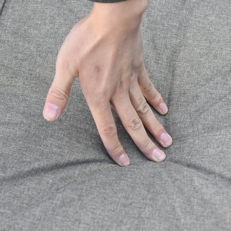 Best 6 Pieces Outdoor PE Rattan Wicker Corner Sofa Set with 10cm Thick Padded Cushions, Aluminium Conservatory Furniture with Glass Top Coffee Table, Footstools, Grey - Image 10