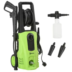 DURHAND 1800W High Pressure Washer, 150 Bar Pressure, 510 L/h Flow, High-Performance Portable Power Jet Wash Cleaner Green