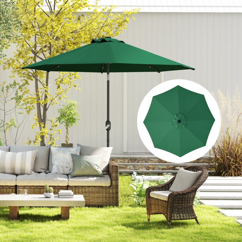 Best 3 m Replacement Parasol Canopy with Top Vent, UPF 50+ Garden Parasol Replacement Canopy, 8 Rib Parasol Cover Replacement Fits Various Frames, Green - Image 10