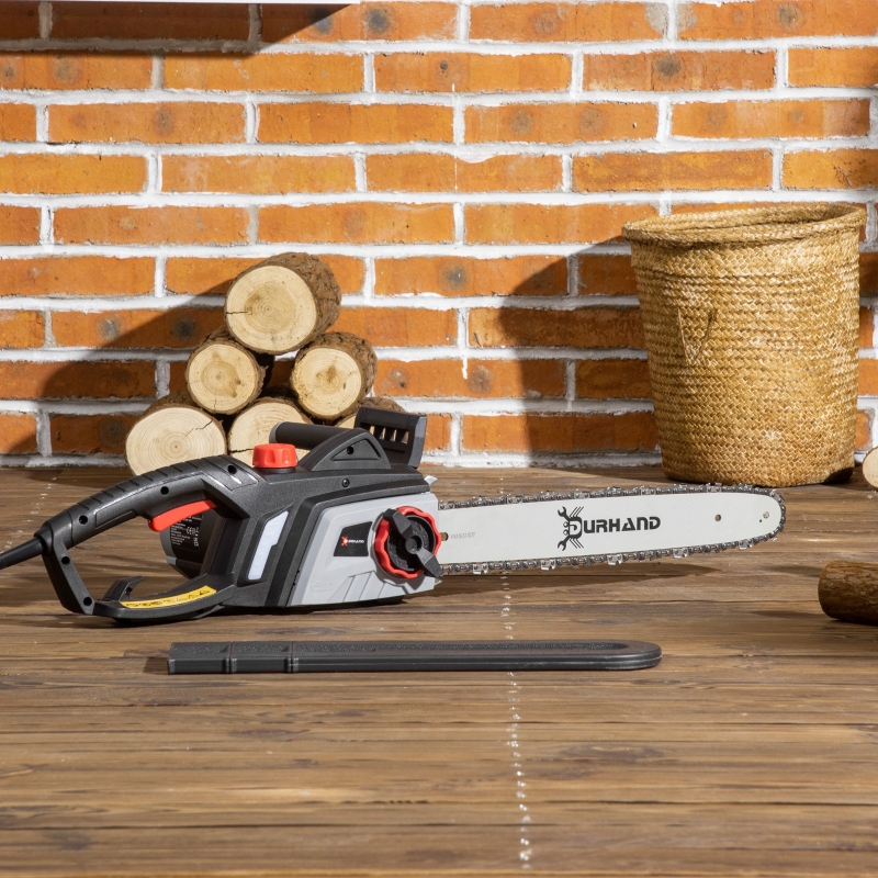 DURHAND 1600W Electric Chainsaw with Double Brake, Tool-Free Chain Tensioning and 16inch Guide Bar and Chain, Power Saw to Cut Wood, Auto Chain Lubrication - Image 10