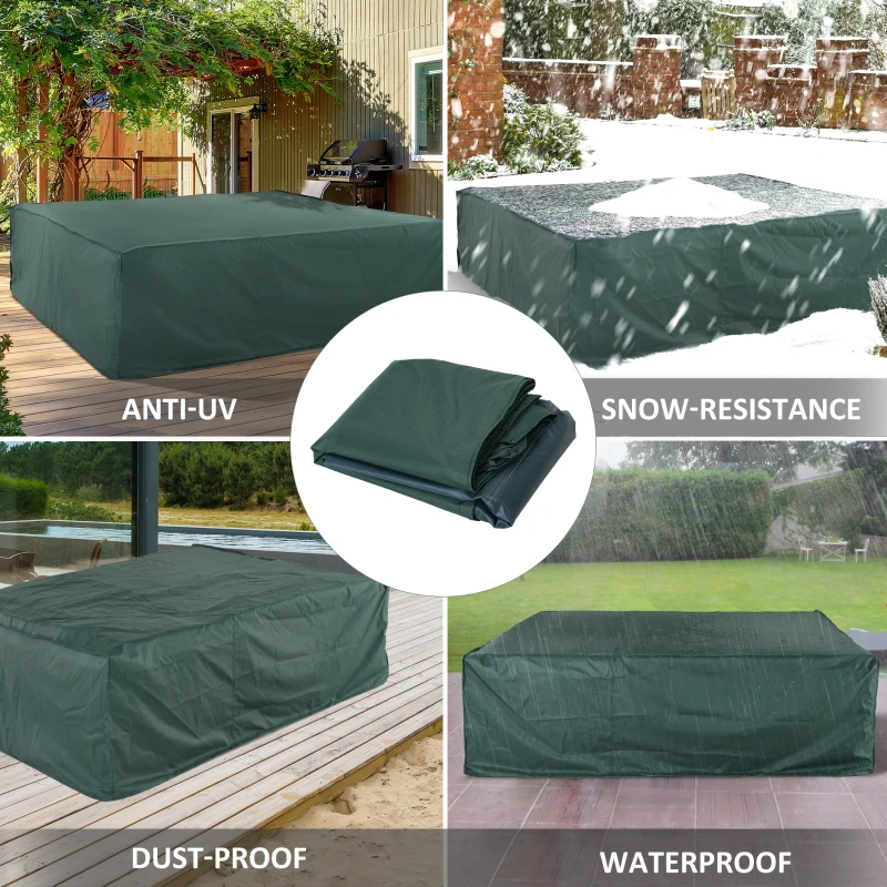Best Large Patio Garden Furniture Set Cover 600D Oxford Square Waterproof, 230 x 230 x 70 cm, Green - Image 6