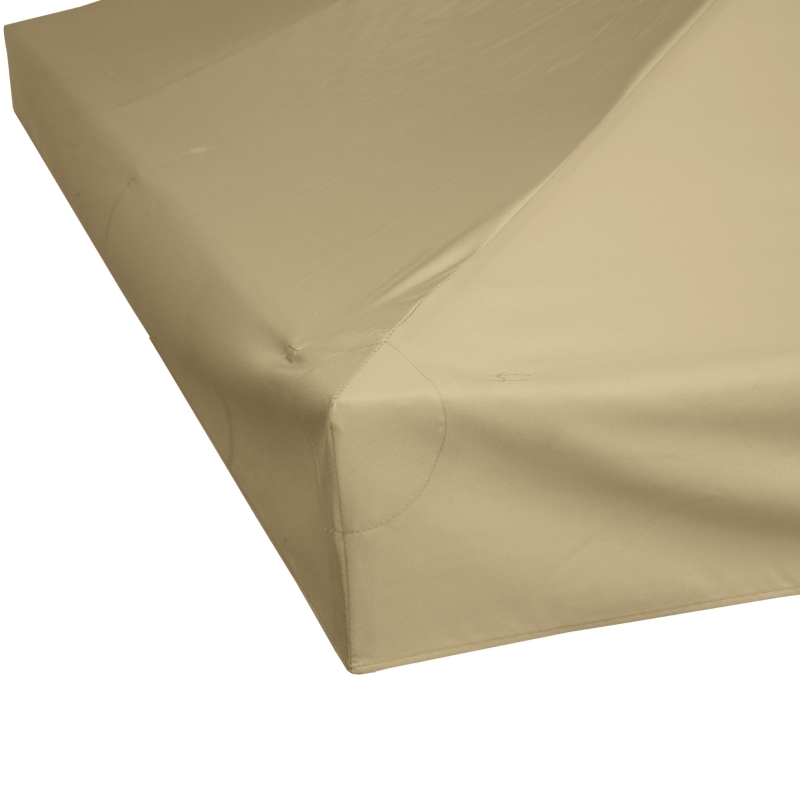 Best 3(m) Gazebo Top Cover Double Tier Canopy Replacement Pavilion Roof Deep Beige - Image 9