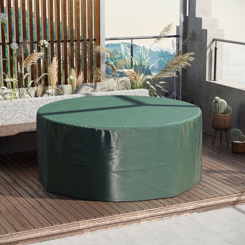 Best Garden Patio Large Furniture Set Round Cover 600D Oxford Waterproof, Ф193 x 80H cm, Green - Image 10