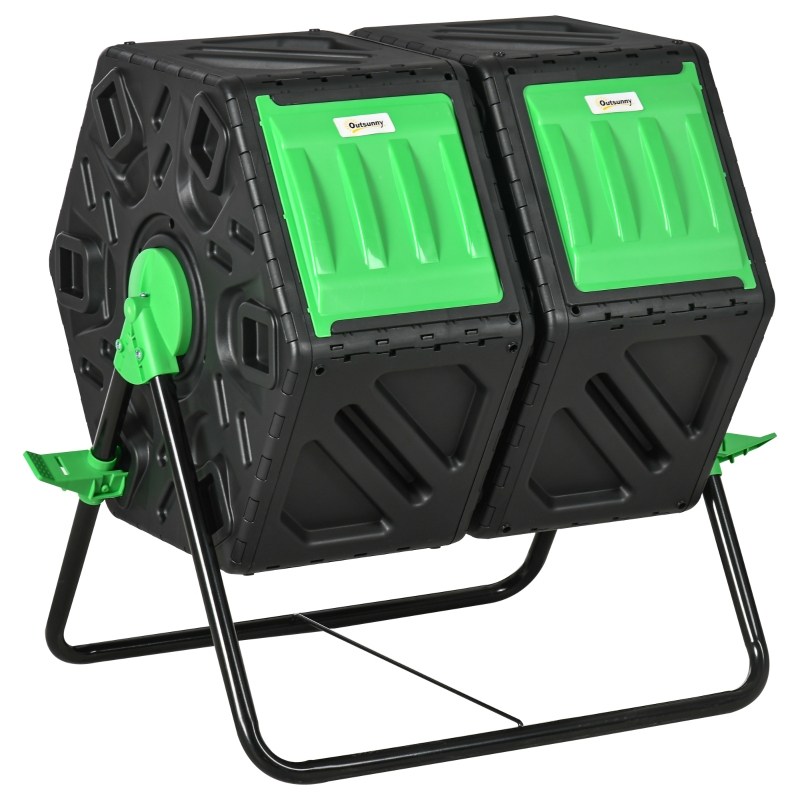 Best 130L Double Chamber Composter - Black - Image 11