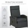 Best Outdoor Recliner Chair with Adjustable Backrest and Footrest, Cushion, Side Tray, Grey - Image 5