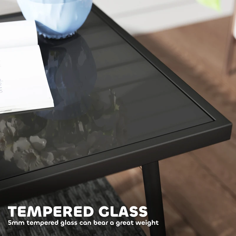 Best 3 Pieces Rattan Bistro Set with Cushions, Wicker Garden Furniture Set, Glass Top Coffee Table and Chairs for Outdoor Patio, Balcony, Terrace and Conservatory, Grey - Image 6