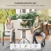 Best Three-Piece Outdoor Garden Set - Black - Image 4