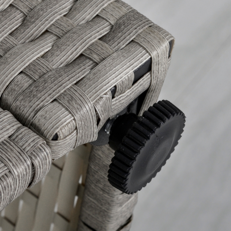 Best Six-Piece Rattan Sofa Set, with Glass-Top Table - Mixed Grey - Image 9