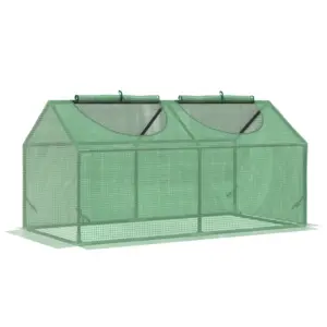 Best Mini Greenhouse, Small Plant Grow House for Outdoor with Durable PE Cover, Observation Windows, 120 x 60 x 60 cm, Green