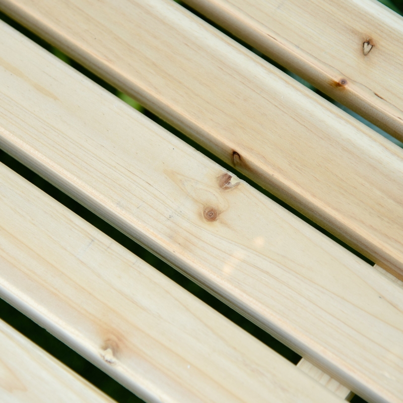 Best 37L Wooden Garden Planter & Bench Combination Garden Raised Bed Patio Park Natural 176 x 38 x 40 cm - Image 10