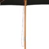 Best 3(m) Garden Parasol, Pulley Operated Patio Umbrella, Wooden Table Market Umbrella with Rope Pulley Mechanism and 8 Ribs, Black - Image 9