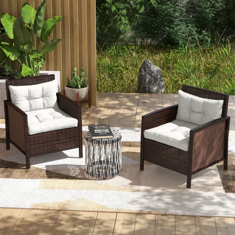 Best 2-Piece Seat Cushions Back Pillows Replacement, Patio Chair Cushions Set for Indoor Outdoor, White - Image 7