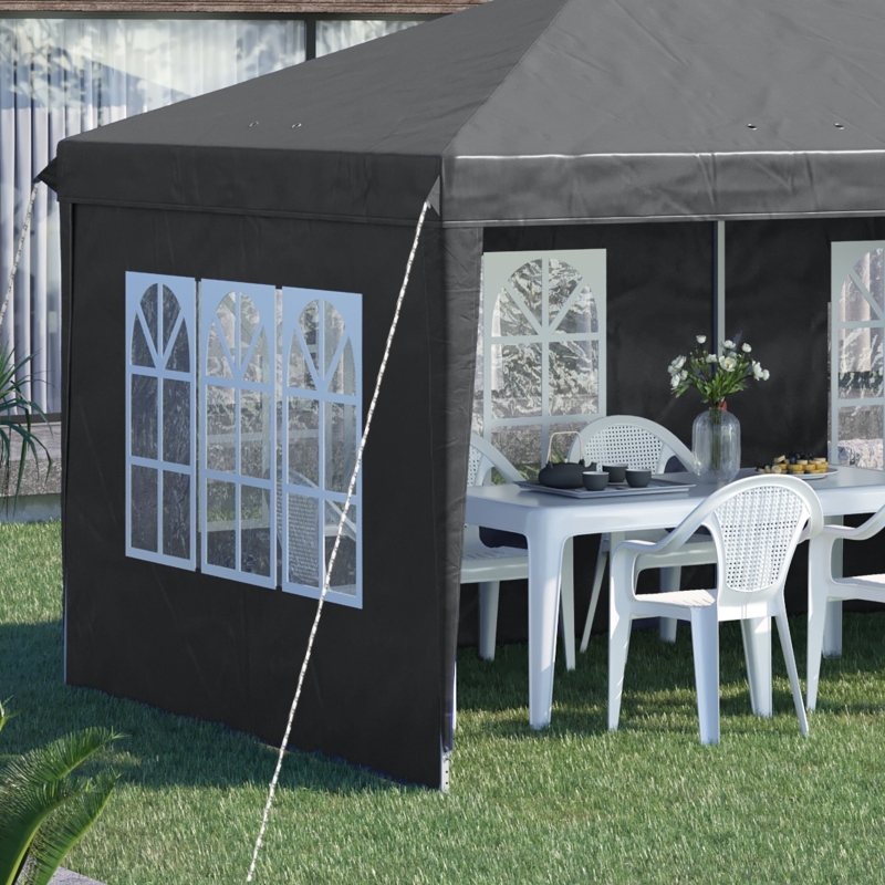 Best 3 x 6m Pop-Up Gazebo, with Removable Walls - Grey - Image 9