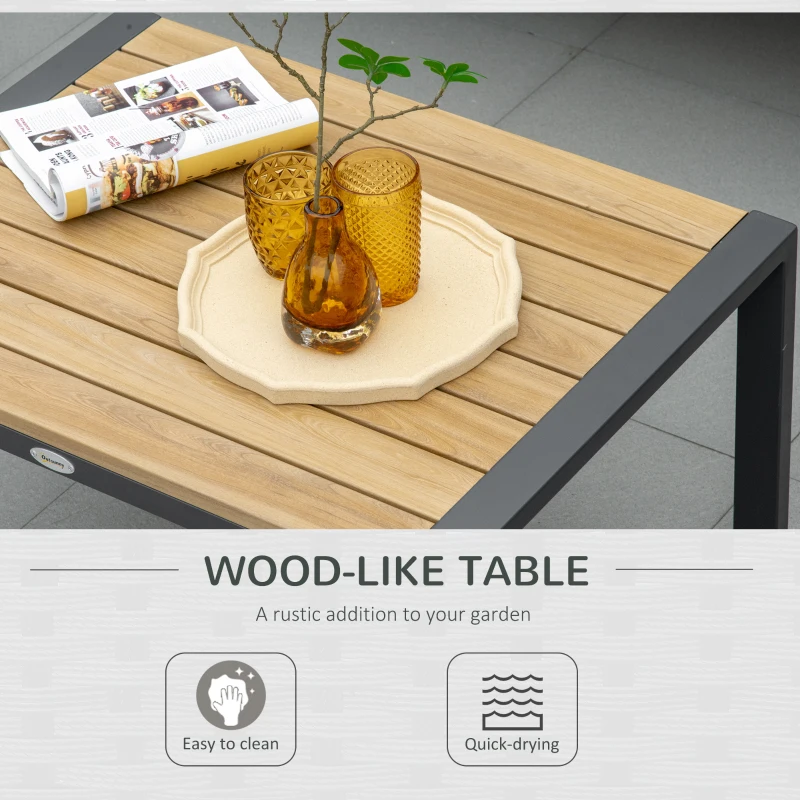 Best 4 Piece Garden Sofa Set with Padded Cushions, 4-Seater Aluminium Outdoor Conversation Furniture Set with Coffee Table, Grey - Image 6