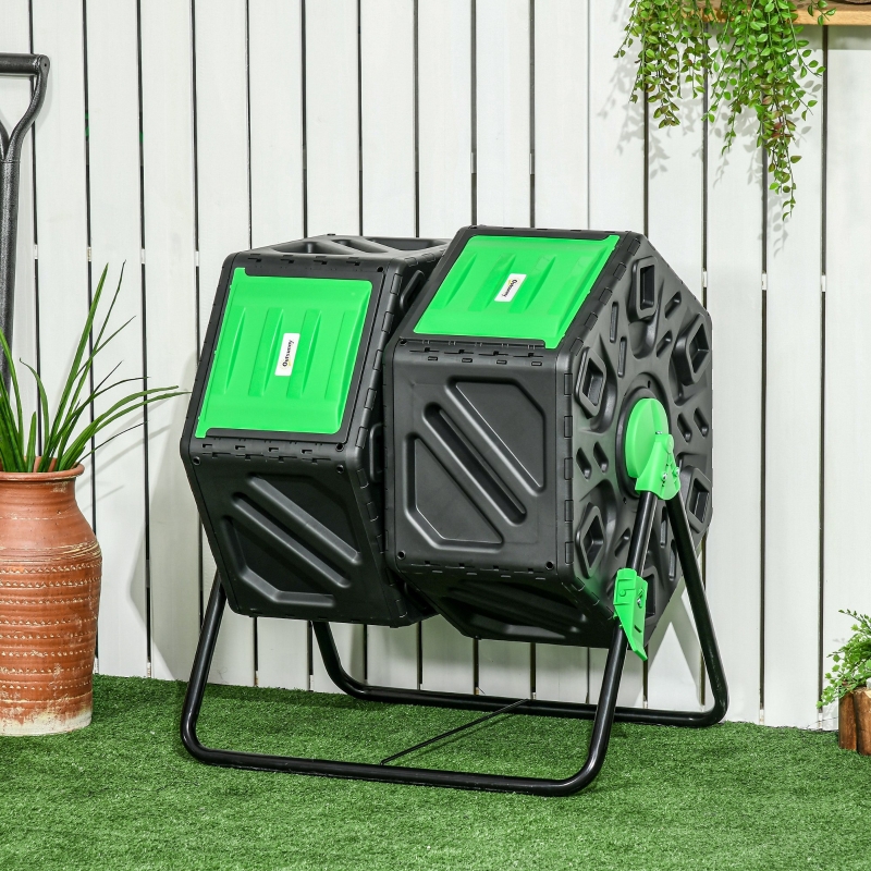 Best 130L Double Chamber Composter - Black - Image 10