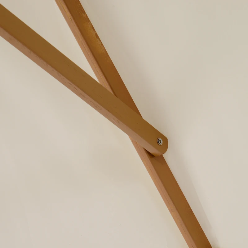 Best 2 x 3m Wooden Garden Parasol Umbrella Outdoor Sun Shade Canopy, Cream White - Image 8