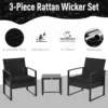 Best 2 Seater Rattan Coffee Set-Black - Image 3