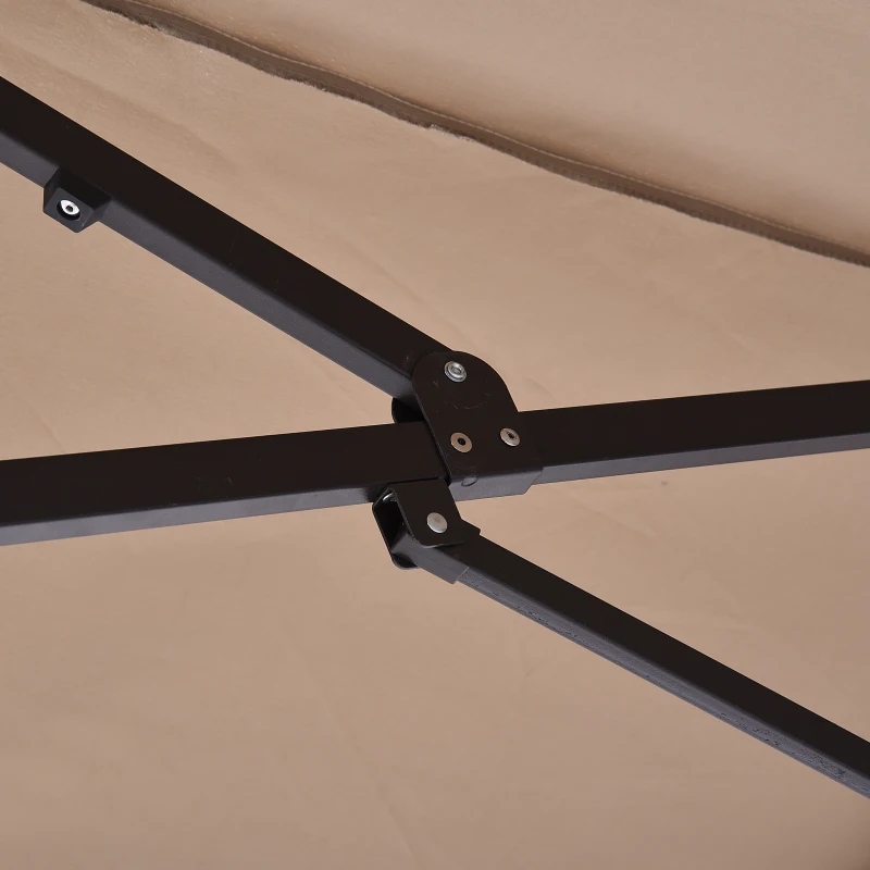 Best 4.6m Garden Parasol Double-Sided Sun Umbrella Patio Market Shelter Canopy Shade with Weight Base, Tan - Image 8