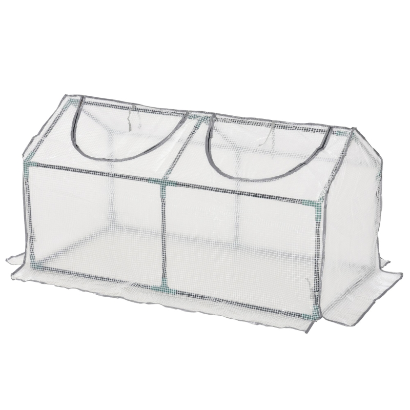 Best Mini Greenhouse Portable Flower Planter Tomato Vegetable House for Garden Backyard with Zipper 120 x 60 x 60 cm, White - Image 11
