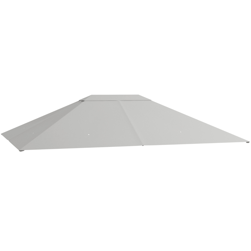 Best 3 x 4m Gazebo Canopy Replacement Cover, Gazebo Roof Replacement (TOP COVER ONLY), Light Grey
