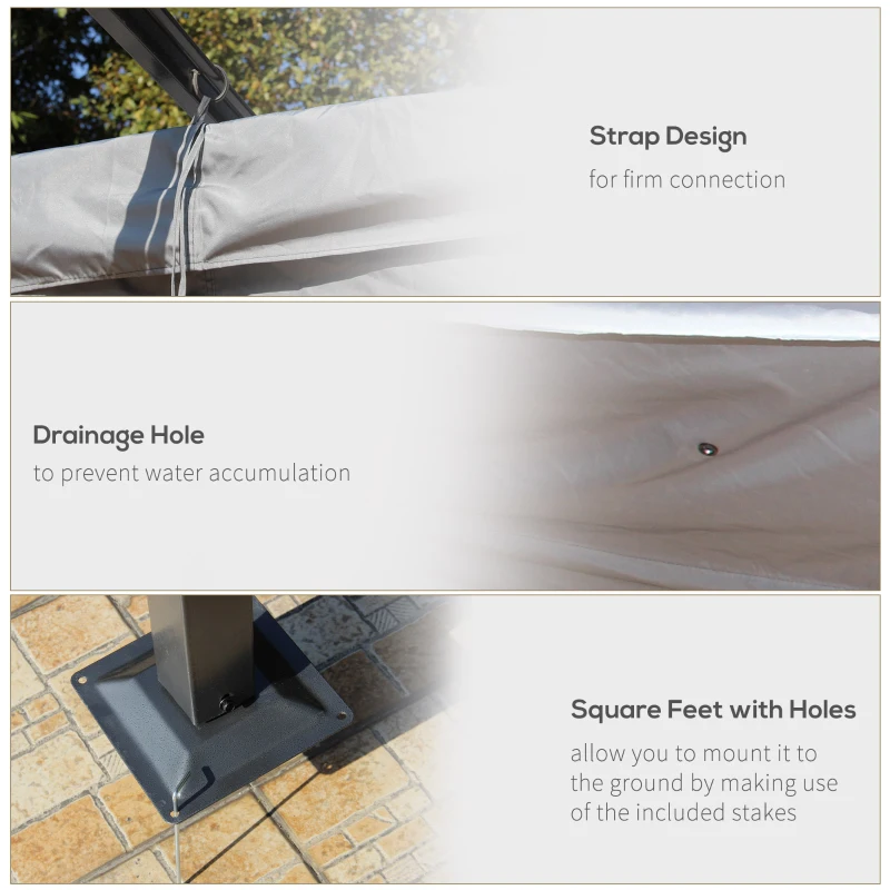 Best 3.5M X 3.5M Metal Pergola Gazebo Awning Retractable Canopy Outdoor Garden Sun Shade Shelter Marquee Party BBQ, Grey - Image 6