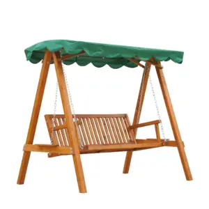 Best 3-Seater Pinewood Swing Chair-Green