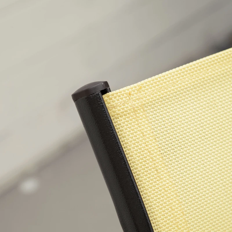 Best Set of Four Stackable Mesh Seat Chairs - Beige - Image 7