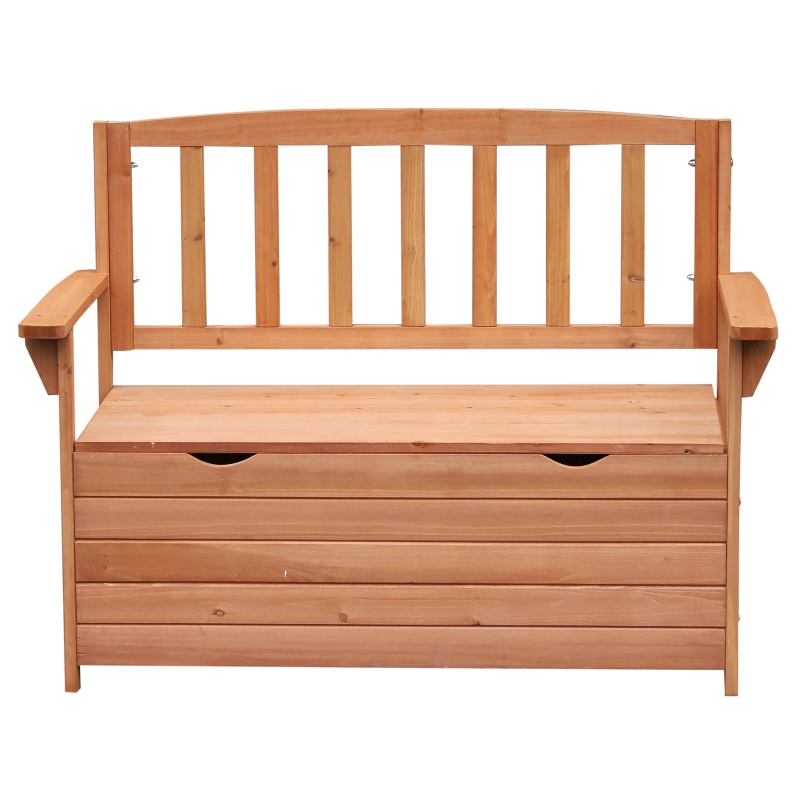 Best Two-Seater Garden Storage Bench - Natural - Image 12