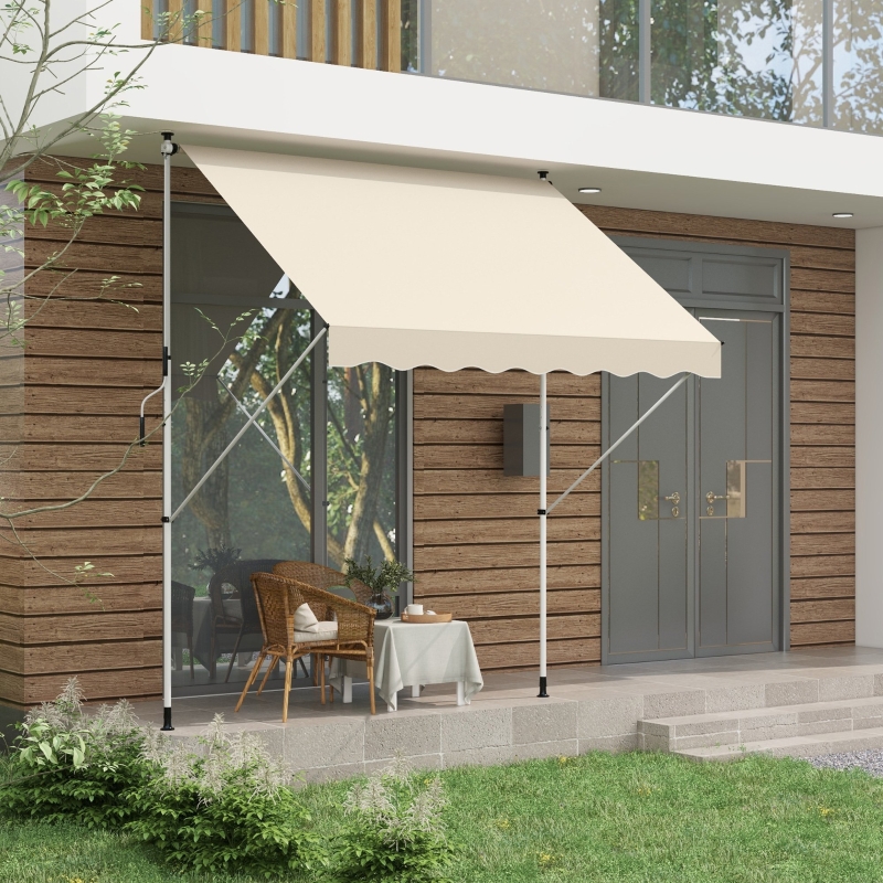 Best 3x1.5m Adjustable Outdoor Aluminium Frame Awning Beige - Image 10