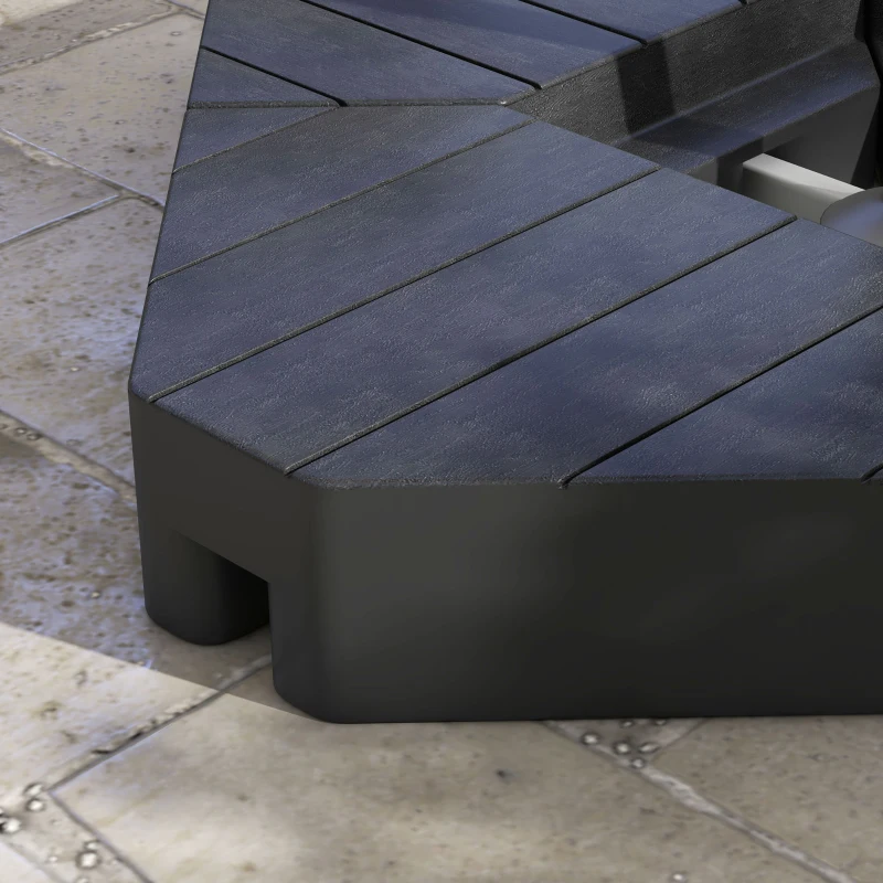 Best Umbrella Weights for Cantilever Parasols, Set of 4 Heavy Duty Parasol Base Stand Weights, 80kg Sand or 60kg Water Filled, Black - Image 8