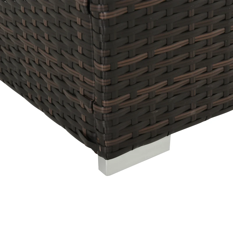 Best PE Rattan Sun Lounger, Five-level Adjustable Recliner Bed Chair with Soft Padded Cushion for Patio, Garden, Mixed Brown - Image 8