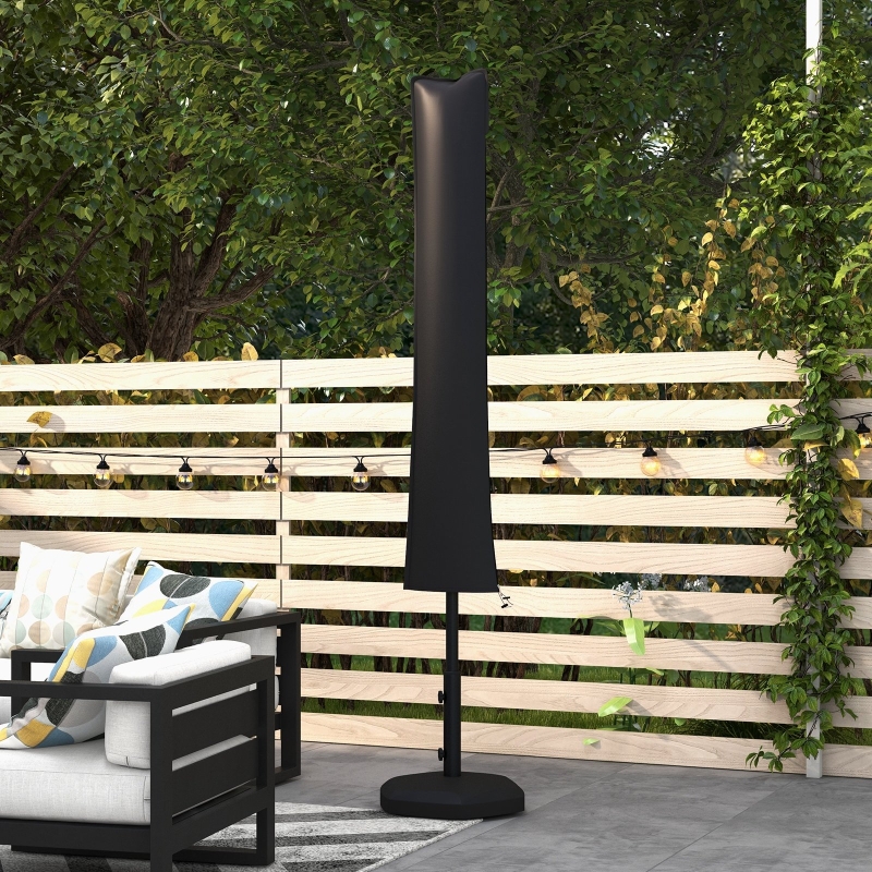 Best Parasol Cover, Cantilever Umbrella Cover for 2-3.5 m Parasols, Banana Umbrella Cover with Zipper for Outdoor Garden, Patio, Black - Image 10