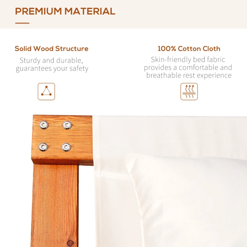 Best Garden Day Rocking Bed Sun Lounger Patio Furniture Hammock With Pillows Wood - Image 5