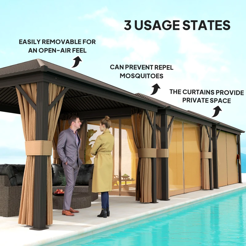 Best 3.6 x 3(m) Aluminium Frame Hardtop Gazebo, with Accessories - Image 7