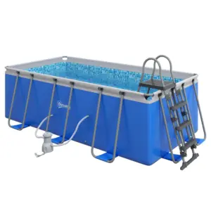Best 207 x 400cm Five-Person Above Ground Swimming Pool, with Ladder - Blue