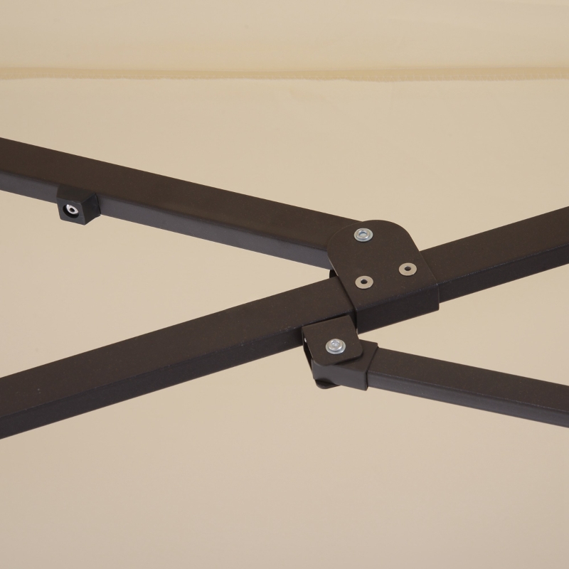 Best 4.6m Double-Sided Patio Parasol Sun Umbrella-Beige - Image 9