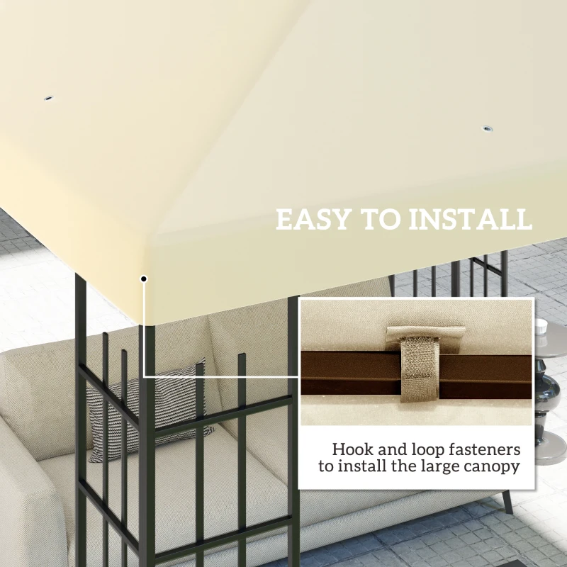 Best 3 x 3(m) Gazebo Frame Replacement - Cream - Image 5