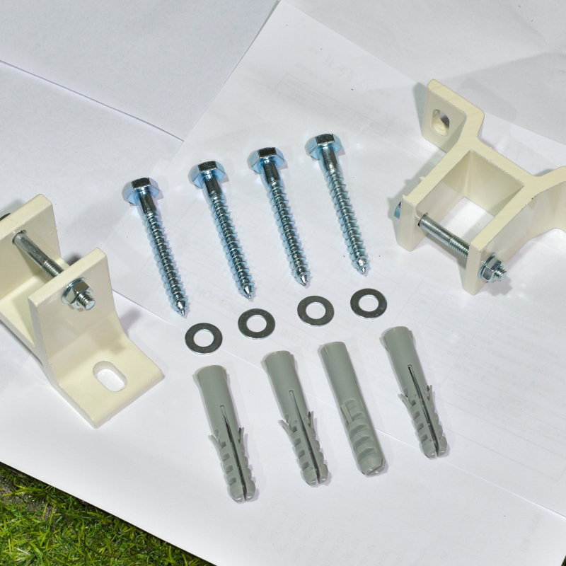 Best Manual Retractable Awning, 3x2.5 m-Blue/White Stripes - Image 9