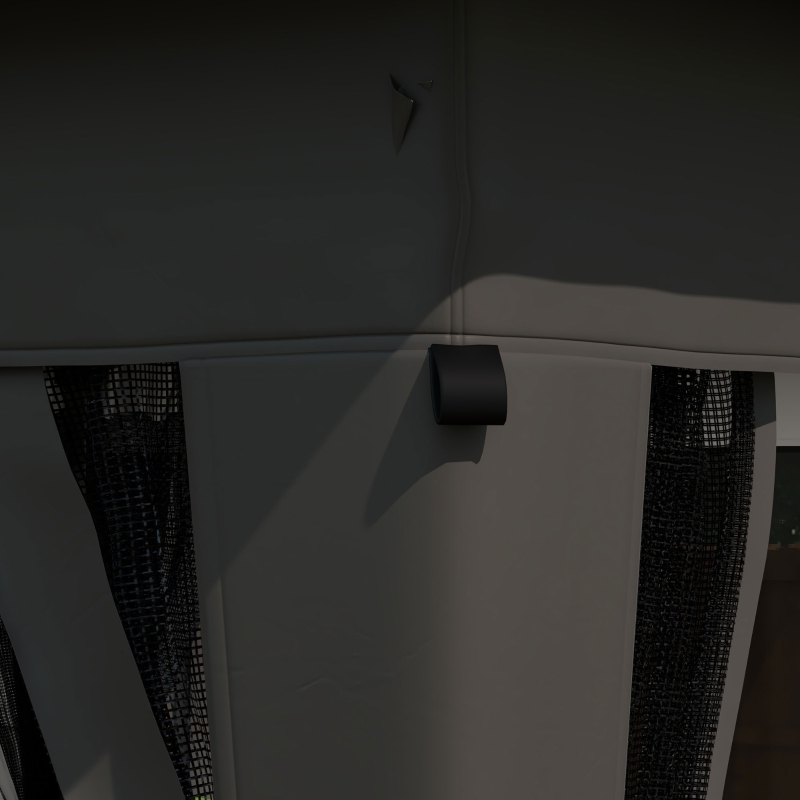 Best 3 x 3(m) Pop Up Gazebo with Mosquito Netting, 1 Person Easy up Marquee Party Tent with 1-Button Push, Double Roof, Carry Bag, Sandbags, Height Adjustable Instant Shelter, Grey - Image 9