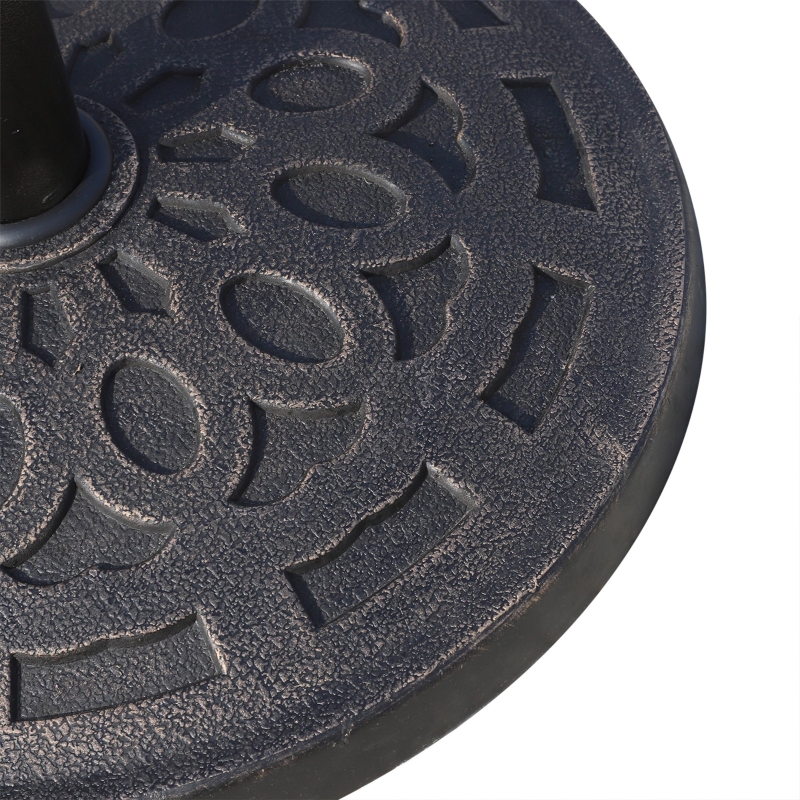 Best 14kg Round Garden Parasol Base Holder Decorative Resin Market Umbrella Stand with Adjustable Coupler, Bronze - Image 10