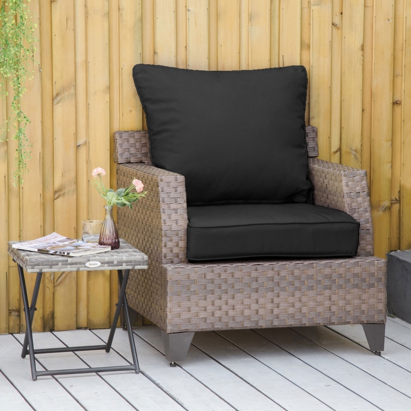 Best 4 Pcs Outdoor Seat and Back Cushion Set Patio Deep Seating Chair Replacement Cushion - Image 10