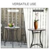 Best 60cm Mosaic Round Bistro Table Side Bar Table Patio Garden Outdoor Balcony Furniture - Image 6