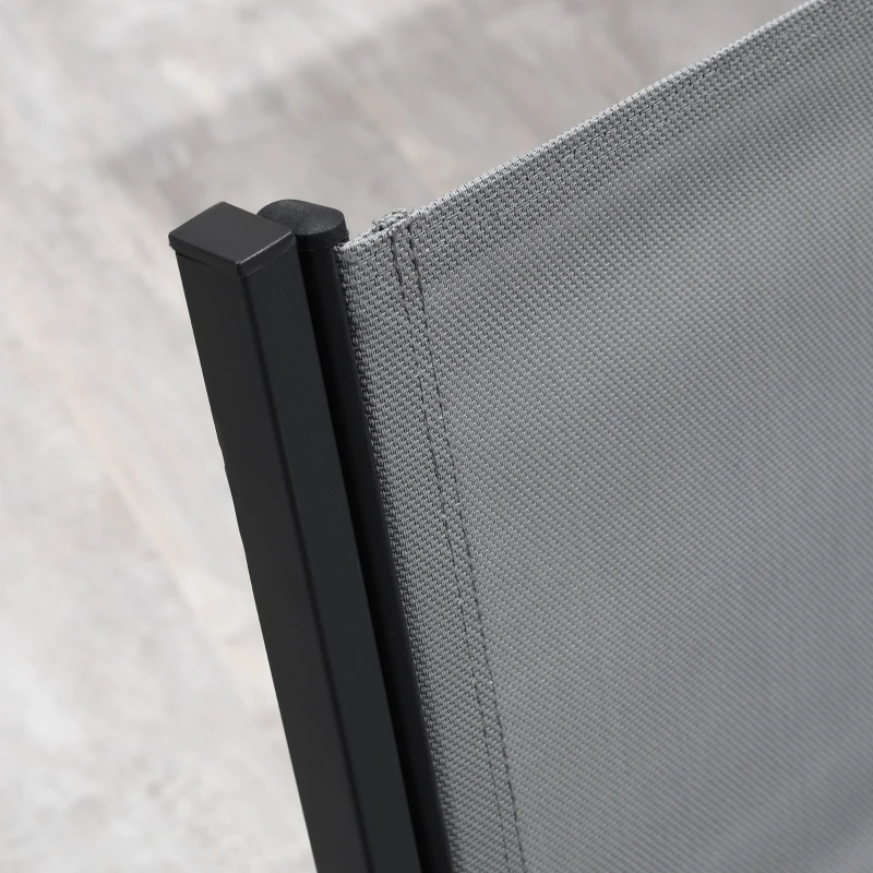 Best 7 Pieces Garden Dining Set, 6 Seater Garden Table and Chairs with Parasol Hole, Outdoor Furniture Armchairs and Stone-like Plastic Top Table with Breathable Mesh Fabric Seat, Grey - Image 7