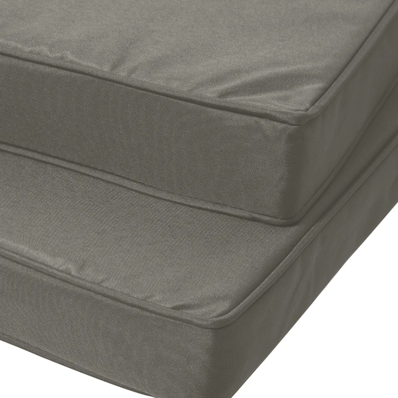 Best Set of 2 Garden Chair Cushions with Ties, 45 x 45 cm Replacement Cushions for Outdoor Furniture, Dark Grey - Image 8