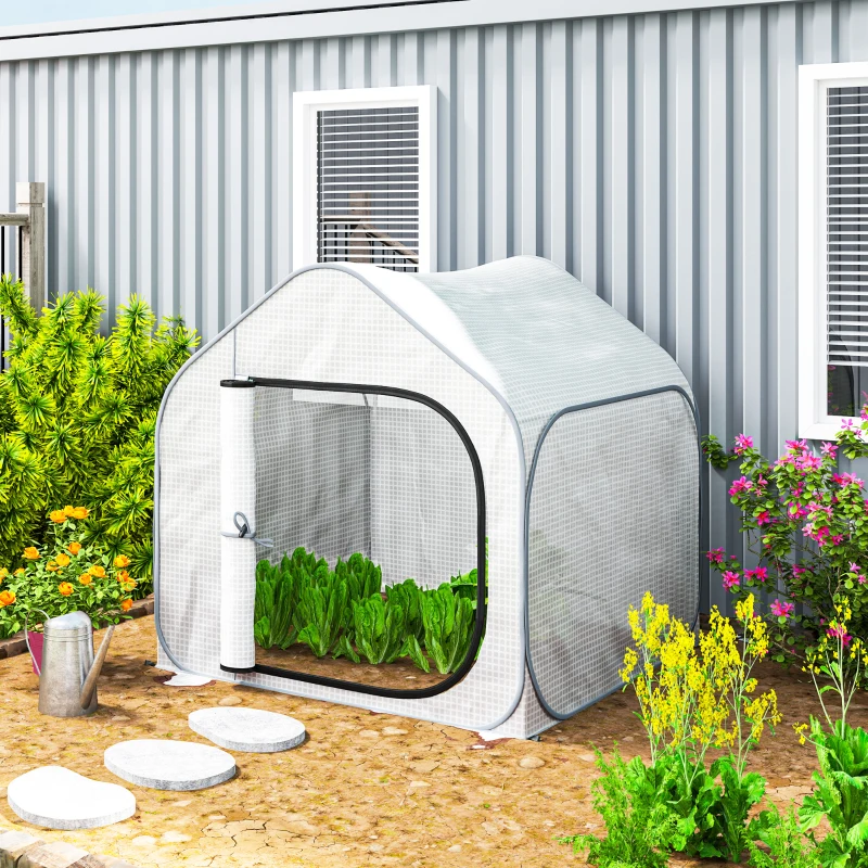 Best 150 x 148cm Pop-Up Greenhouse - White - Image 2