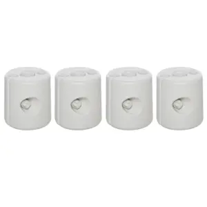 Best 4 Pack 36 kg Gazebo Weights, Canopy Tent Weights with Rapid Clip, Gazebo Leg Weights Fill with Sand or Water, White