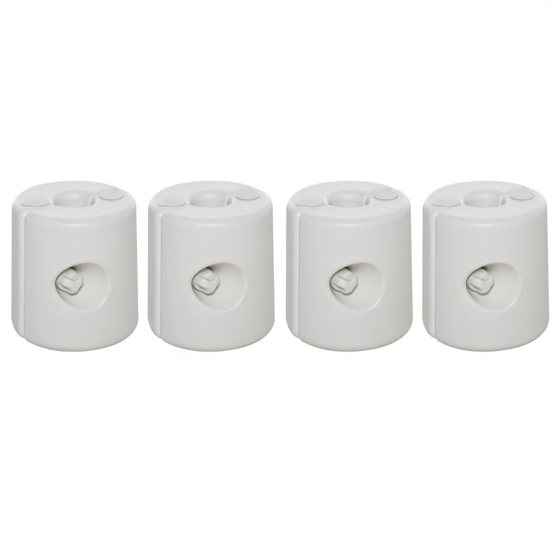 Best 4 Pack 36 kg Gazebo Weights, Canopy Tent Weights with Rapid Clip, Gazebo Leg Weights Fill with Sand or Water, White