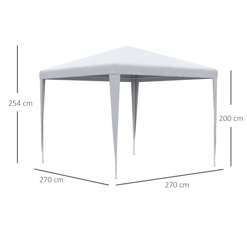 Best 2.7m x 2.7m Garden Gazebo Marquee Party Tent Wedding Canopy Outdoor(White) - Image 3